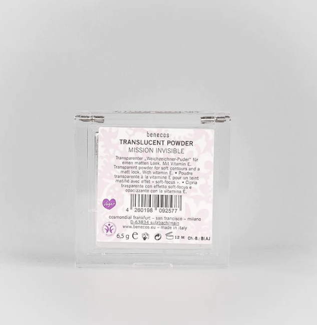 Benecos Natural Translucent Powder mattierend - transparent