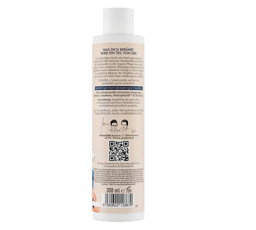 Jean & Len Sensitive Shampoo Hafermilch & Baumwolle