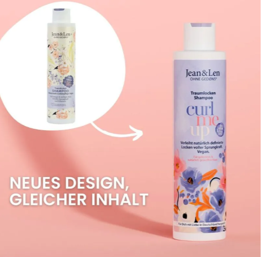 Jean & Len Aufbau "Curl me up" Traumlocken Shampoo Reiswasser & Acaibeere