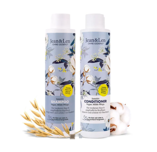 Jean & Len Haarpflegeset Sensitive Hafermilch/Baumwolle
