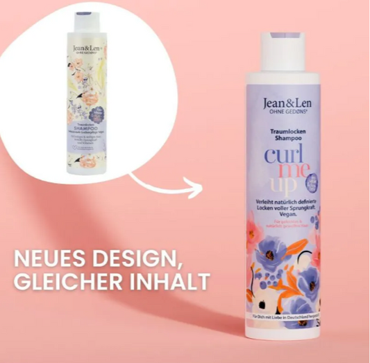 Jean & Len Aufbau "Curl me up" Traumlocken Shampoo Reiswasser & Acaibeere