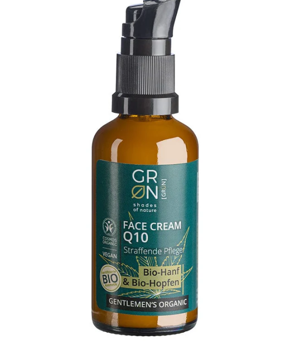 GRN Gentlemen - Q10 Gesichtscreme straffende Pflege Bio-Hanf & Bio-Hopfen
