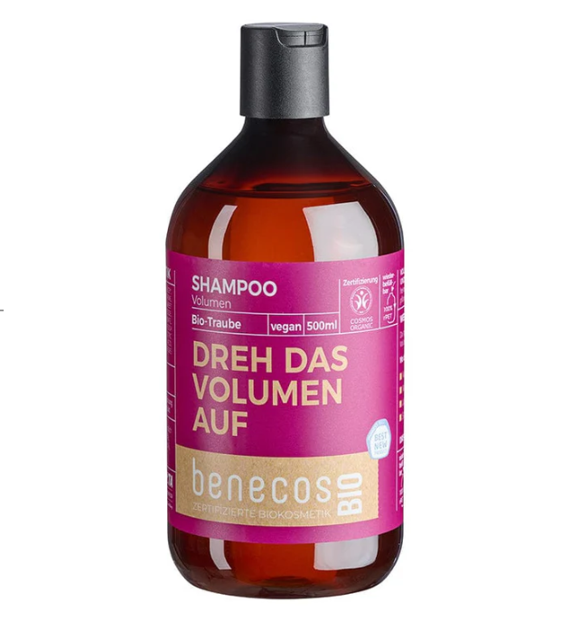 BENECOS Shampoo "Dreh das Volumen auf" mit Bio-Traube