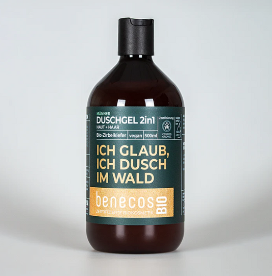 benecosBio Duschgel 2in1 Bio-Zirbelkiefer - Ich glaub, ich dusch im Wald