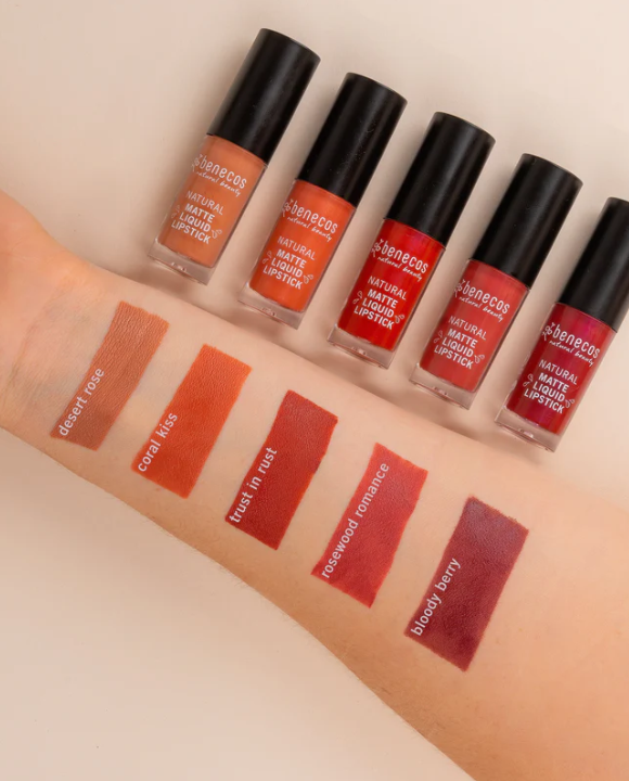 Benecos I GRN Natural Matte Flüssiger Lippenstift (langanhaltend, versch. Farben)